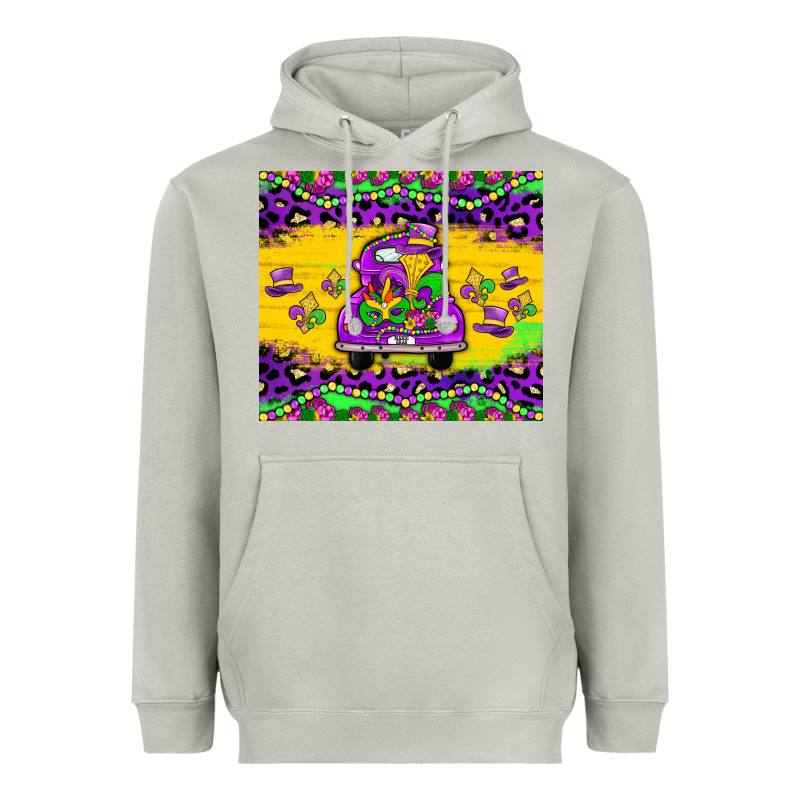 Mardi Gras Truck Tumbler Heavyweight Hoodie by JahusDesignShop | Teevron