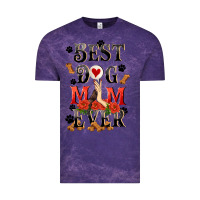 Cloud Purple Best dog mom ever Mother's Day Vintage Tee - FaDigitalArtStudio
