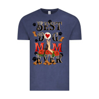 Vintage Denim Best dog mom ever Mother's Day Vintage Tee - FaDigitalArtStudio