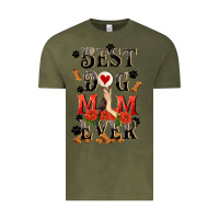 Vintage Olive Best dog mom ever Mother's Day Vintage Tee - FaDigitalArtStudio