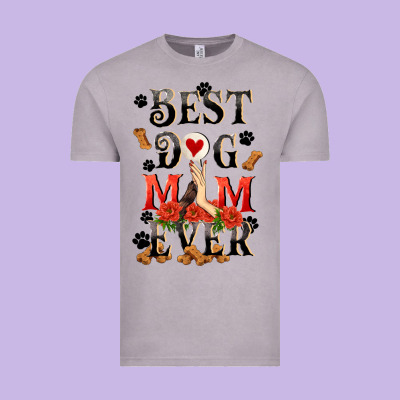 Best Dog Mom Ever Mother's Day Vintage Tee Designed By Fadigitalartstudio