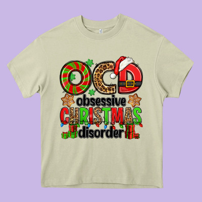 Ocd Obsessive Christmas Disorder Heavy Core Tee Designed By Jasminsmagicworld