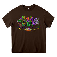 Chocolate Brown cdl mardi gras Heavy Core Tee - CowGirlArtShop