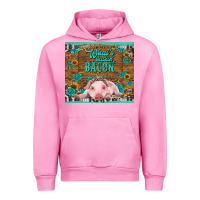Fuchsia Pink whats shakin bacon baby pig Urban Hoodie - RanaPortraitStore