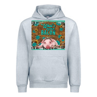 Heather Grey whats shakin bacon baby pig Urban Hoodie - RanaPortraitStore