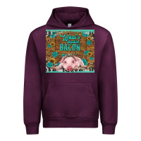Mauve Wine whats shakin bacon baby pig Urban Hoodie - RanaPortraitStore