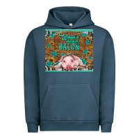 Pigment Midnight Navy whats shakin bacon baby pig Urban Hoodie - RanaPortraitStore