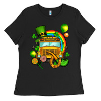 Black St. Patrick's school bus Ladies Tee - OliviaCreatesArt