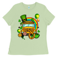 Matcha St. Patrick's school bus Ladies Tee - OliviaCreatesArt