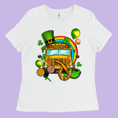 St. Patrick's School Bus Ladies Tee Designed By Oliviacreatesart