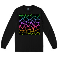 Black giraffe glitter seamless pattern Long Sleeve Tee - BundleAndBundleShop
