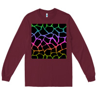 Burgundy giraffe glitter seamless pattern Long Sleeve Tee - BundleAndBundleShop