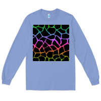 Colony Blue giraffe glitter seamless pattern Long Sleeve Tee - BundleAndBundleShop