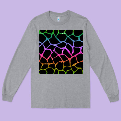 Giraffe Glitter Seamless Pattern Long Sleeve Tee Designed By Bundleandbundleshop