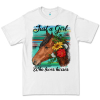 White just a girl who loves horseshoe Premium Tee - RanaPortraitStore