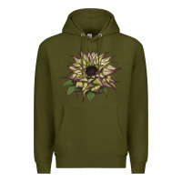 Army Green sun   fill purple sunflower Premium Hoodie - LillyAllenDesigns