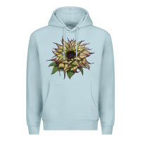 Blue Mist sun   fill purple sunflower Premium Hoodie - LillyAllenDesigns