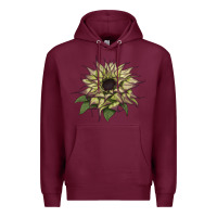 Burgundy sun   fill purple sunflower Premium Hoodie - LillyAllenDesigns