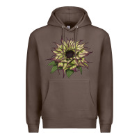 Coffee sun   fill purple sunflower Premium Hoodie - LillyAllenDesigns