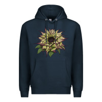 Navy sun   fill purple sunflower Premium Hoodie - LillyAllenDesigns