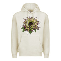 Oatmeal Heather sun   fill purple sunflower Premium Hoodie - LillyAllenDesigns