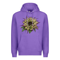 Purple sun   fill purple sunflower Premium Hoodie - LillyAllenDesigns