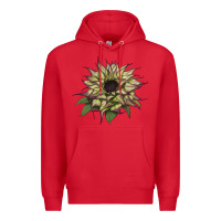 Red sun   fill purple sunflower Premium Hoodie - LillyAllenDesigns