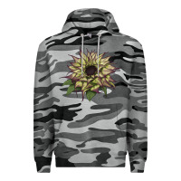 Slate Camo sun   fill purple sunflower Premium Hoodie - LillyAllenDesigns
