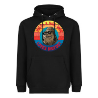 Black Retro Sunset Just A Girl Who Loves Bigfoot Heavyweight Hoodie - artisFamous