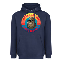 Navy Retro Sunset Just A Girl Who Loves Bigfoot Heavyweight Hoodie - artisFamous