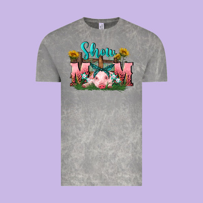 Show Mom Pig Mother's Day Vintage Tee Designed By Fadigitalartstudio