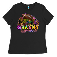 Black football granny Ladies Tee - OliviaCreatesArt