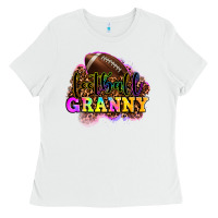 White football granny Ladies Tee - OliviaCreatesArt