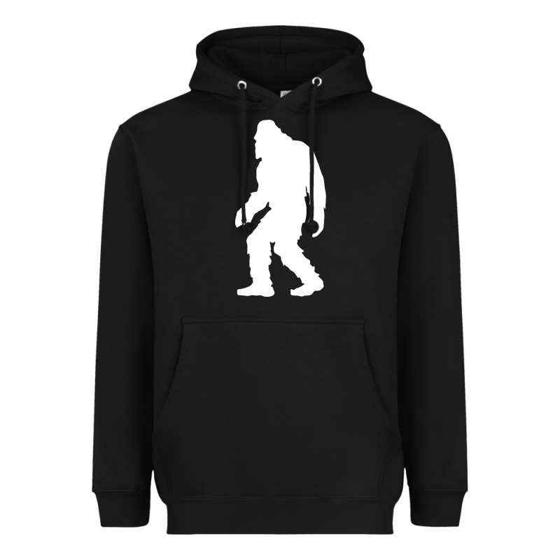Bigfoot Walking Silhouette Heavyweight Hoodie by artisFamous | Teevron
