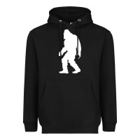 Black bigfoot walking silhouette Heavyweight Hoodie - artisFamous