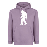 Lavender bigfoot walking silhouette Heavyweight Hoodie - artisFamous