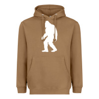 Toasted Coconut bigfoot walking silhouette Heavyweight Hoodie - artisFamous