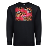 Black valentine's day cowhide leopard background Premium Sweatshirt - JahusDesignShop
