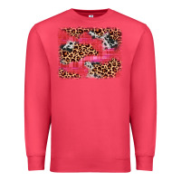 Cardinal valentine's day cowhide leopard background Premium Sweatshirt - JahusDesignShop