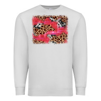Dove Grey valentine's day cowhide leopard background Premium Sweatshirt - JahusDesignShop