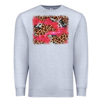 Heather Grey valentine's day cowhide leopard background Premium Sweatshirt - JahusDesignShop