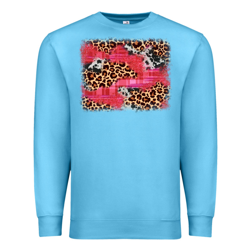Valentine's Day Cowhide Leopard Background Premium Sweatshirt by JahusDesignShop | Teevron