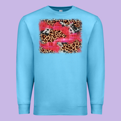 Valentine's Day Cowhide Leopard Background Premium Sweatshirt Designed By Jahusdesignshop