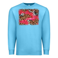 Ocean Blue valentine's day cowhide leopard background Premium Sweatshirt - JahusDesignShop