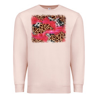 Pale Pink valentine's day cowhide leopard background Premium Sweatshirt - JahusDesignShop