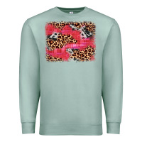 Seafoam valentine's day cowhide leopard background Premium Sweatshirt - JahusDesignShop