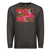 Smoke valentine's day cowhide leopard background Premium Sweatshirt - JahusDesignShop