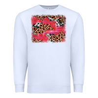 White valentine's day cowhide leopard background Premium Sweatshirt - JahusDesignShop