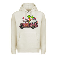 Oatmeal Heather happy easter pink truck with bunny Premium Hoodie - RanaPortraitStore