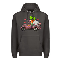 Smoke happy easter pink truck with bunny Premium Hoodie - RanaPortraitStore